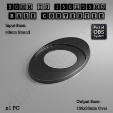 Load image into Gallery viewer, Round To Oval Bases Size Converters 3d Print Full Range - ModelBricks
