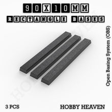 Load image into Gallery viewer, Rectangle Bases Range Sizes - 75x30mm to 125x40mm Medium Sizes 3d Print Full Range Tabletop Games - ModelBricks
