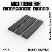 Load image into Gallery viewer, Rectangle Bases Range Sizes - 75x30mm to 125x40mm Medium Sizes 3d Print Full Range Tabletop Games - ModelBricks
