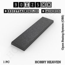 Load image into Gallery viewer, Rectangle Bases Range Sizes - 75x30mm to 125x40mm Medium Sizes 3d Print Full Range Tabletop Games - ModelBricks
