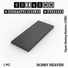Load image into Gallery viewer, Rectangle Bases Range Sizes - 75x30mm to 125x40mm Medium Sizes 3d Print Full Range Tabletop Games - ModelBricks
