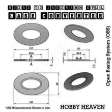 Load image into Gallery viewer, Oval To Oval Bases Size Converters 3d Print Full Range - ModelBricks

