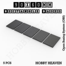 Load image into Gallery viewer, Rectangle Bases Range Sizes - 75x30mm to 125x40mm Medium Sizes 3d Print Full Range Tabletop Games - ModelBricks
