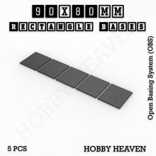 Load image into Gallery viewer, Rectangle Bases Range Sizes - 75x30mm to 125x40mm Medium Sizes 3d Print Full Range Tabletop Games - ModelBricks
