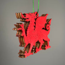 Load image into Gallery viewer, Welsh Dragon Bauble - Handmade Ornament by Curious Rabbit ® - ModelBricks
