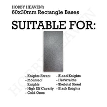 Load image into Gallery viewer, 60x30mm Rectangle Bases for Tabletop Games | Premium Wargaming Cavalry Bases - ModelBricks
