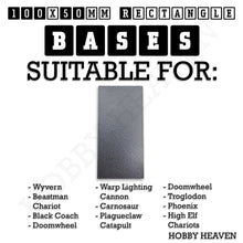 Load image into Gallery viewer, 100x50mm | 50x100mm Rectangular Plain Plastic Bases | Versatile Miniature Stands - ModelBricks
