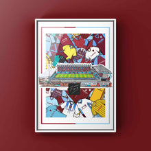Load image into Gallery viewer, Burnley Kit Collage Retro Shirts &amp; Stadium Football Print
