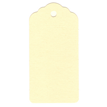 Load image into Gallery viewer, 100 Rectangle Scalloped Gift Tags with White Satin Ribbon - 21 Colours Christmas - ModelBricks
