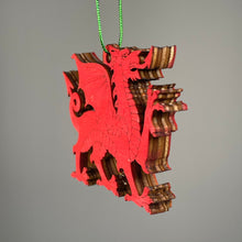 Load image into Gallery viewer, Welsh Dragon Bauble - Handmade Ornament by Curious Rabbit ® - ModelBricks
