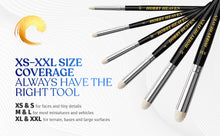 Load image into Gallery viewer, Hobby Heaven 6-Piece Dry Brush Set – XS to XXL Miniature Painting Brushes - ModelBricks
