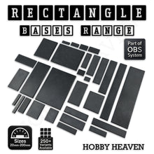 Load image into Gallery viewer, Rectangle Bases Range Sizes - 20x15mm to 75x25mm Small Sizes 3d Print Full Range Tabletop Games - ModelBricks
