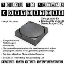 Load image into Gallery viewer, Round to Square Bases Shape and Size Converters 3d Print Full Range - ModelBricks
