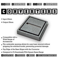 Load image into Gallery viewer, 20mm to 25mm Square Base Converter for Wargaming Miniatures | Hobby Heaven - ModelBricks
