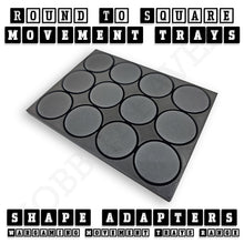 Load image into Gallery viewer, Round to Square Movement Trays Adapters for Tabletop Games - ModelBricks
