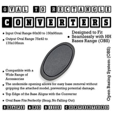 Load image into Gallery viewer, Oval To Oval Bases Size Converters 3d Print Full Range - ModelBricks
