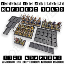 Load image into Gallery viewer, Square and Rectangle Movement Trays Adapters for Tabletop Games - ModelBricks
