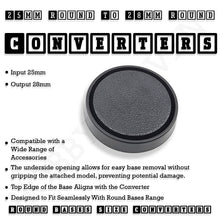 Load image into Gallery viewer, 25mm to 28mm Round Base Converters ABS Plastic - ModelBricks
