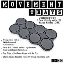 Load image into Gallery viewer, 25mm Movement Trays for Tabletop Games | Waargaming | Full Range - ModelBricks
