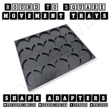Load image into Gallery viewer, Round to Square Movement Trays Adapters for Tabletop Games - ModelBricks
