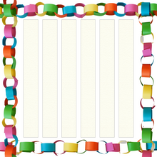 Load image into Gallery viewer, Hammered White Paper Chain Card Strips. 5 Meter / 16 Feet Long. Wedding Party Decor - ModelBricks
