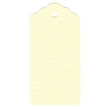 Load image into Gallery viewer, 100 Rectangle Scalloped Gift Tags with White Satin Ribbon - 21 Colours Christmas - ModelBricks
