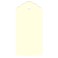 Load image into Gallery viewer, 100 Rectangle Scalloped Gift Tags with White Satin Ribbon - 21 Colours Christmas - ModelBricks
