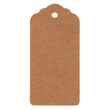 Load image into Gallery viewer, 100 Rectangle Scalloped Gift Tags with White Satin Ribbon - 21 Colours Christmas - ModelBricks
