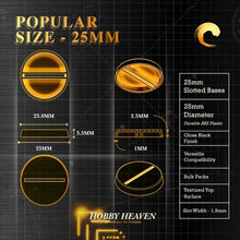 Load image into Gallery viewer, 25mm Round Slotted Bases for Wargaming Miniatures | Durable Plastic | Compatible with Popular Tabletop Games - ModelBricks
