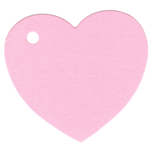 Load image into Gallery viewer, 100 Heart Shaped Gift Tags with White Satin Ribbon -  21 Colours, Birthday Xmas - ModelBricks
