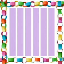 Load image into Gallery viewer, Lilac Paper Chain Card Strips. 5 Meter / 16 Feet Long. Wedding Party Decor - ModelBricks
