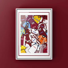 Load image into Gallery viewer, Northampton Kit Collage Retro Shirts Football Print
