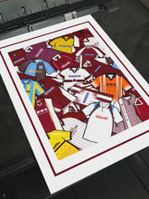 Load image into Gallery viewer, Northampton Kit Collage Retro Shirts Football Print
