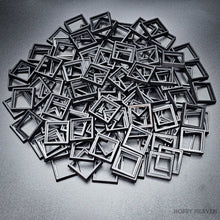 Load image into Gallery viewer, 25–30mm Square Base Adapters | Injection Moulded | No Rebasing Required | Fits Popular Fantasy Miniatures - ModelBricks
