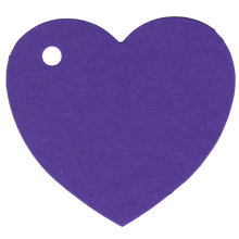 Load image into Gallery viewer, 100 Heart Shaped Gift Tags with White Satin Ribbon -  21 Colours, Birthday Xmas - ModelBricks

