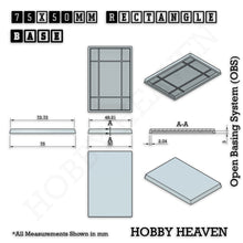 Load image into Gallery viewer, 50x75mm | 75x50mm Rectangular Plain Plastic Bases | Versatile Miniature Stands - ModelBricks
