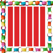 Load image into Gallery viewer, Christmas Red Paper Chain Strips. 5 Meters / 16 Feet Long. Party Decorations - ModelBricks
