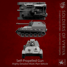 Load image into Gallery viewer, Soldiers of Vyriya Self-Propelled Gun Armoured Tank
