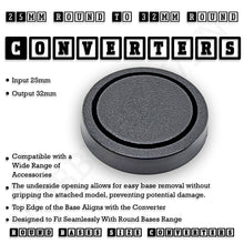 Load image into Gallery viewer, 25mm to 32mm Round Base Converter | Professional Gaming Base Adapter - ModelBricks
