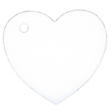 Load image into Gallery viewer, 100 Heart Shaped Gift Tags with White Satin Ribbon -  21 Colours, Birthday Xmas - ModelBricks

