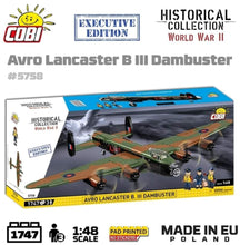 Load image into Gallery viewer, Avro Lancaster Bomber B III ''Dambusters'' brick plane model EXECUTIVE EDITION- COBI 5758- 1747 bricks

