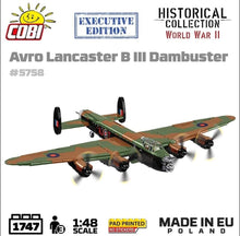 Load image into Gallery viewer, Avro Lancaster Bomber B III ''Dambusters'' brick plane model EXECUTIVE EDITION- COBI 5758- 1747 bricks

