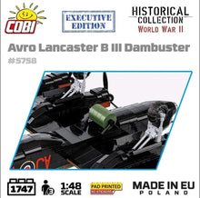 Load image into Gallery viewer, Avro Lancaster Bomber B III ''Dambusters'' brick plane model EXECUTIVE EDITION- COBI 5758- 1747 bricks
