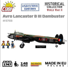 Load image into Gallery viewer, Avro Lancaster Bomber B III ''Dambusters'' brick plane model EXECUTIVE EDITION- COBI 5758- 1747 bricks
