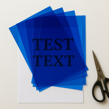 Load image into Gallery viewer, 5 x A4 Blue Acetate Sheets – 200 Micron Transparent Film for Crafts &amp; OHP - ModelBricks
