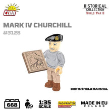 Load image into Gallery viewer, Churchill MK.IV brick tank model - COBI 3128 - 668 bricks
