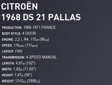 Load image into Gallery viewer, Citroen DS.21 Pallas 1968 brick car model - COBI 24348 - 2265 bricks
