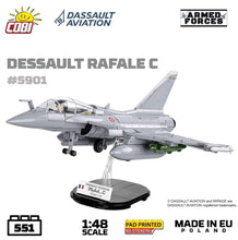 Load image into Gallery viewer, Dassault Rafale C brick plane model - COBI 5901 - 551 bricks
