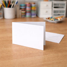 Load image into Gallery viewer, 25 Landscape 5x7 White Card Blanks &amp; Envelopes - 300gsm - ModelBricks

