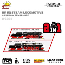 Load image into Gallery viewer, DRB Class 52 Steam Locomotive &amp; Semaphore brick model - COBI 6287 - 2747 bricks
